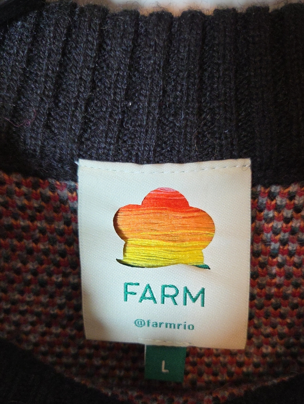 FARM RIO MUSHROOM FOREST SWEATER Puffed Sleeve Size Large - Picture 12 of 16